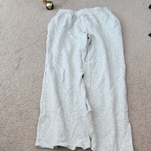 Brandy Melville Light Gray Ribbed Pants